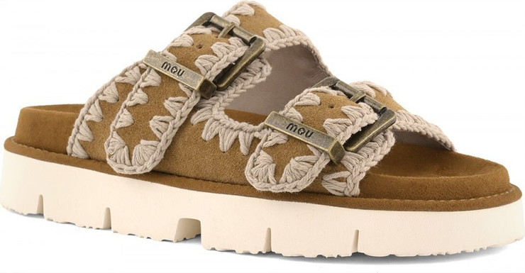 כפכפי Mou Bio Sandal Two Buckles נשים - מו - Brown