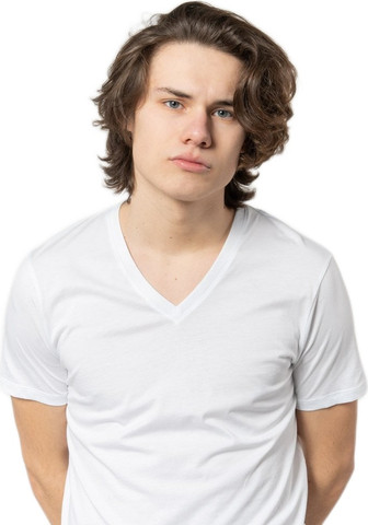 טי שירט Armani Exchange לגברים  צווארון וי גזרת Slim Fit