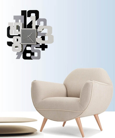 שעון קיר מתכת תלת מימד - SITTER 3D - 40cm