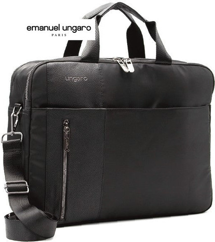 תיק צד עסקי פונקציונלי למחשב נייד 15.6" מבית EMANUEL UNGARO