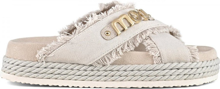 כפכפי Mou Criss-Cross Sandal נשים - מו - Beige