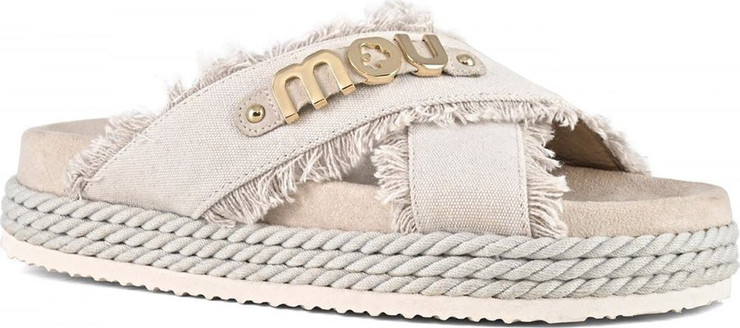 כפכפי Mou Criss-Cross Sandal נשים - מו - Beige