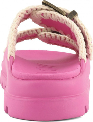 כפכפי Mou Eva One-Piece Slide Two-Buckle נשים - מו - Pink