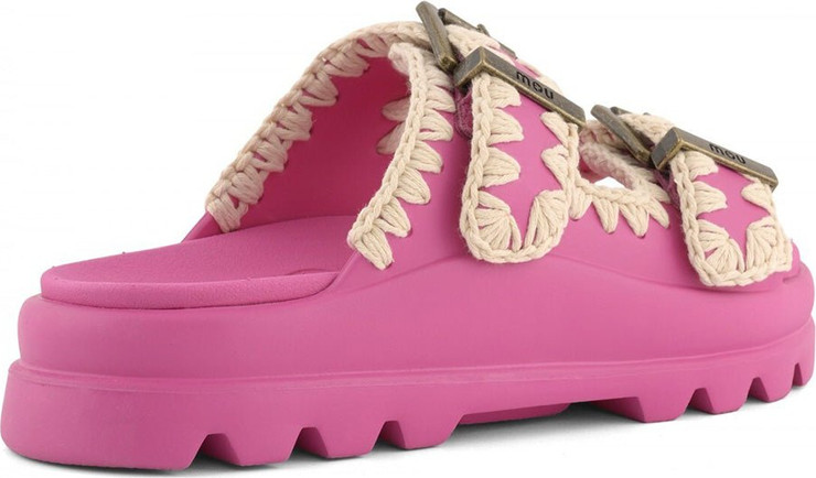 כפכפי Mou Eva One-Piece Slide Two-Buckle נשים - מו - Pink