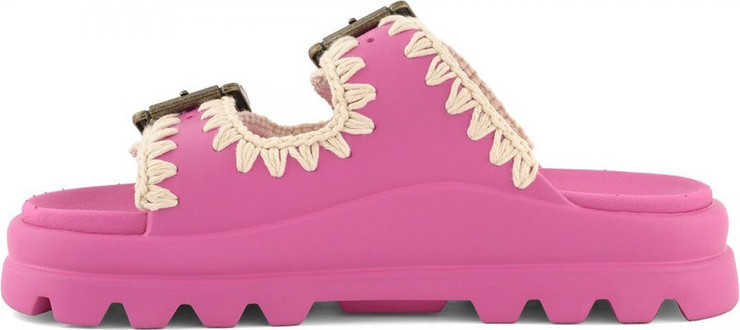 כפכפי Mou Eva One-Piece Slide Two-Buckle נשים - מו - Pink