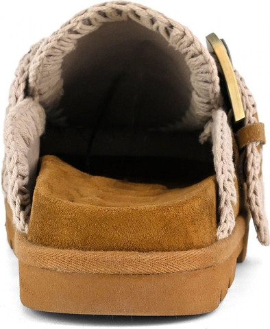 כפכפי Mou Low Bio Sabot Two-Buckles נשים - מו - Brown