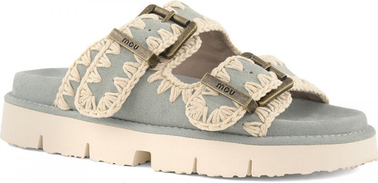 כפכפי Mou Bio Sandal Two Buckles נשים - מו - Grey