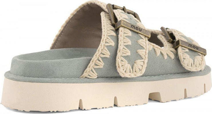 כפכפי Mou Bio Sandal Two Buckles נשים - מו - Grey