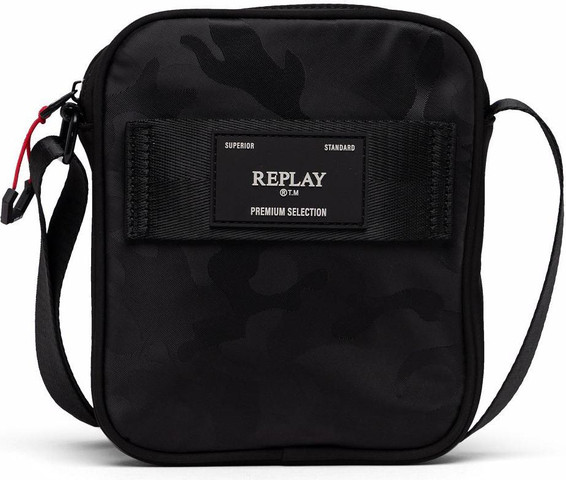 תיק צד / קרוסבודי שחור דגם CAMO CROSSBODY מבית המותג REPLAY