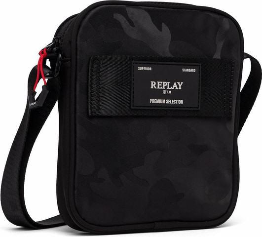 תיק צד / קרוסבודי שחור דגם CAMO CROSSBODY מבית המותג REPLAY