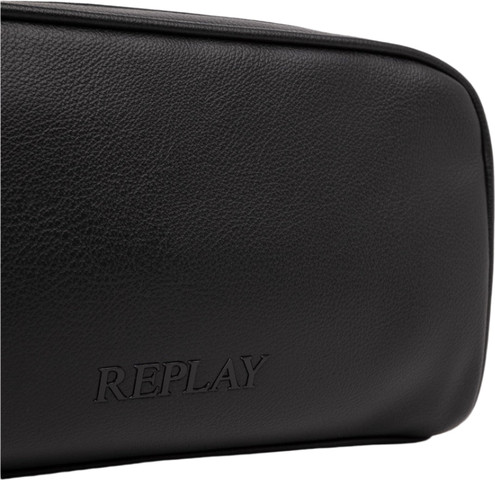 תיק רחצה דמוי עור דגם HAMMERED TOILETRY BAG מבית המותג REPLAY