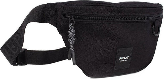 פאוץ' תיק קרוסבודי שחור לגבר במראה קלאסי דגם Waistbag מבית המותג העולמי  REPLAY צבע חום