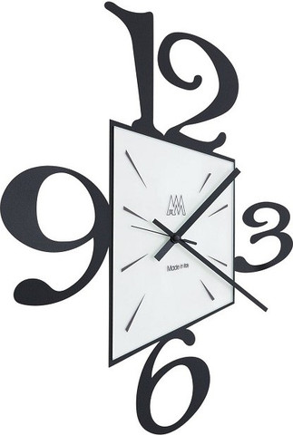 שעון קיר מתכת וזכוכית - פרספקטיבה 35×50ס"מ