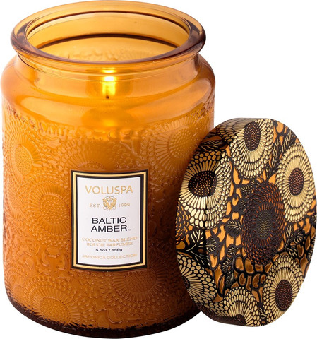 נר ריחני בצנצנת זכוכית 510 גרם - Baltic Amber