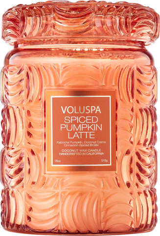נר ריחני בצנצנת זכוכית 510 גרם - Spiced Pumpkin Latte Capsule