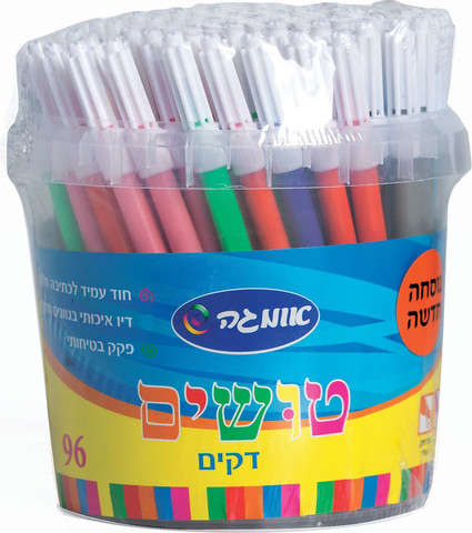 אומגה טושים דקים 96 יחידות