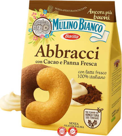 Abbracci cocoa milk איטלקיות אבארצ׳י עוגיות עם קקאו ושמנת