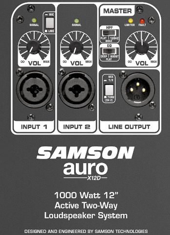 רמקול מוגבר SAMSON Auro X12D 1000W