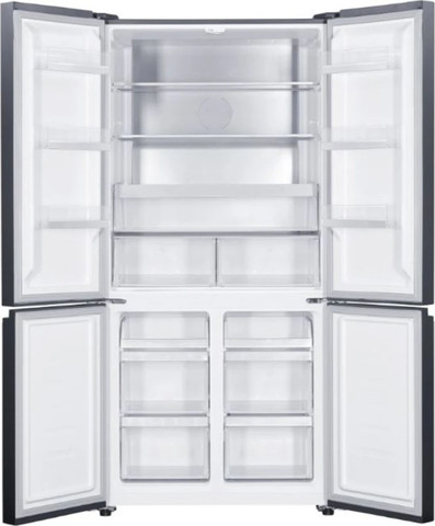 מקרר 4 דלתות זכוכית שחורה זק"ש Sachs RFK-6500 -מדחס אינוורטר! כולל מפסק שבת לתאורה!