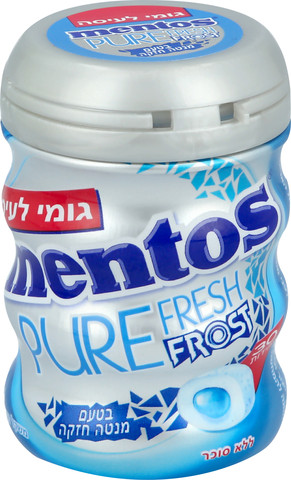 מסטיק מנטוס ללא סוכר פיורפרש בטעם פרוסט מנטה חזקה