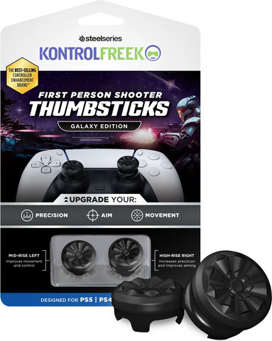 צמד מתאמים ארגונומיים לשלט גיימינג KontrolFreek PS5 | PS4 שחור