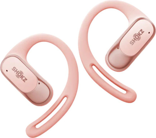 אוזניות ספורט אוזן פתוחה אלחוטיות Shokz OpenFit Air בצבע ורוד