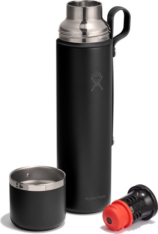 תרמוס מנירוסטה 1.06 ליטר עם כוס מבית Hydro Flask – שחור