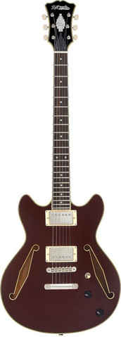 גיטרה חשמלית 1/4 נפח כולל ארגז EXCEL MINI DC TOUR SOLID WINE