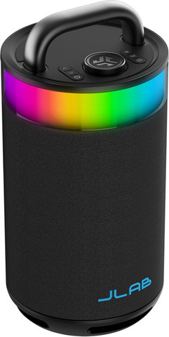 רמקול נייד עוצמתי JLab Epic Party Bluetooth הספק 100W סאונד 360° ותאורת RGB שחור