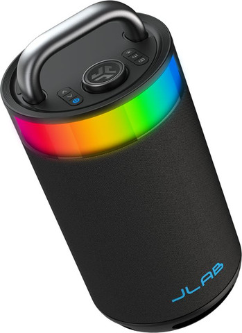 רמקול נייד עוצמתי JLab Epic Party Bluetooth הספק 100W סאונד 360° ותאורת RGB שחור