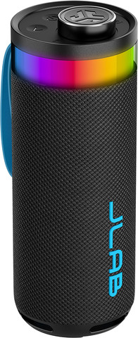 רמקול נייד JLab Go Party Bluetooth עוצמה 10W עם תאורת RGB ועמידות IP56 כחול