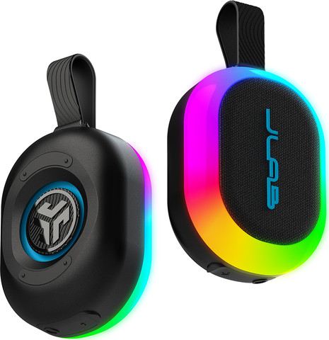 רמקול נייד קומפקטי ועוצמתי JLab Pop Party 5W עם Bluetooth ו־ RGB בחרו צבע ורוד