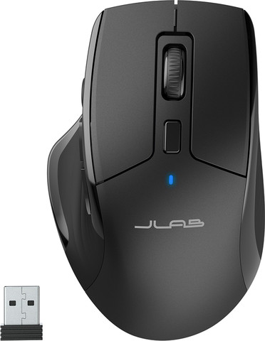עכבר אלחוטי Jlab JBuds Mouse חיבור באמצעות Bluetooth או מתאם USB אלחוטי שחור