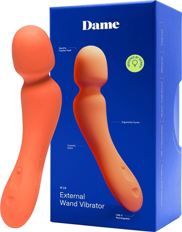 Dame Min דיים מין, ויברטור וונד מיני לגירוי חיצוני בצבע פפאיה