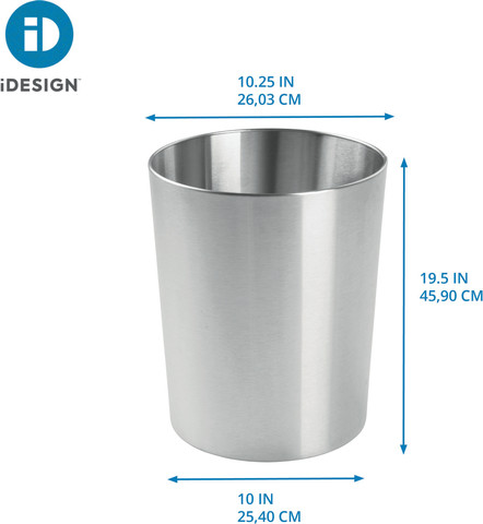 פח עגול כסוף מתכתי PATTON Waste Can