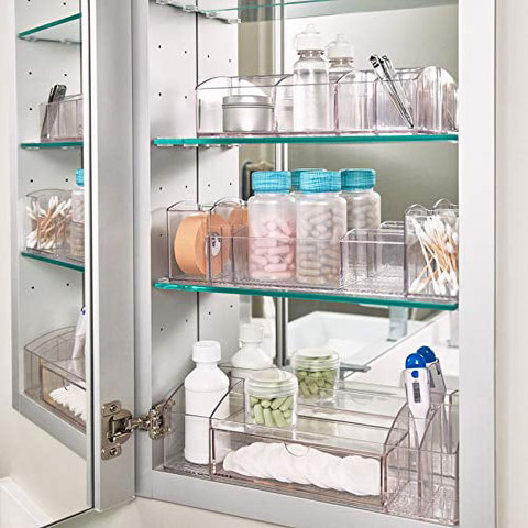 ארגונית אקריליק מחולקת קטנה Cosmetic Organizer