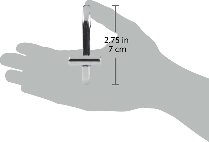 סט 12 ווי וילון מקלחת סאטן T-Bar Shower Hooks