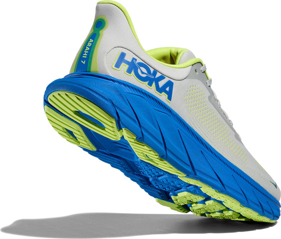 HOKA Arahi Wide 7 - נעלי ספורט גברים הוקה ארהי 7 רחבות בצבע אפרפר-זרחני/קובלט