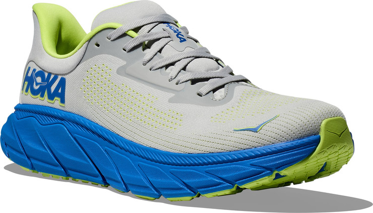 HOKA Arahi Wide 7 - נעלי ספורט גברים הוקה ארהי 7 רחבות בצבע אפרפר-זרחני/קובלט