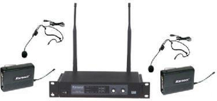 סט אלחוטי UHF כפול 2 מדונה KRU102/KLT9U