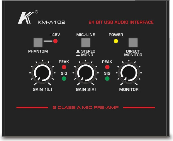 כרטיס קול 2 ערוצים KM-A102