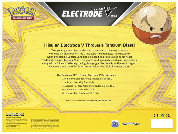 קלפי פוקימון מארז היסואין אלקטרוד וי Pokémon TCG: Hisuian Electrode V Box