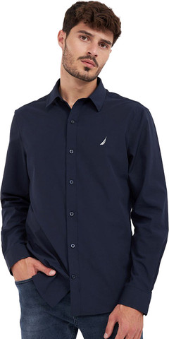 חולצה מכופתרת Nautica לגברים גזרת Classic Fit