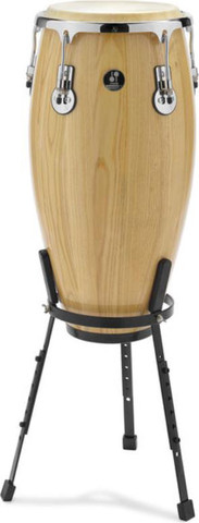 קונגס "3/4 11 11 3/4" Conga, Natural, High Gloss, Hevea Wood,w/stand