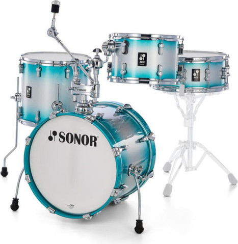 מערכת תופים 4 חלקים (2 אריזות) ללא אביזרים "18  AQ2 Bop Set ASB 17333 Aqua Silver Burst