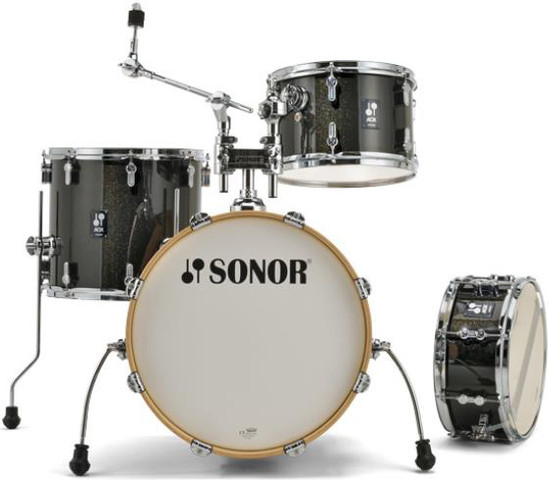 מערכת תופים 4 חלקים (2 אריזות) "18  AQX Jazz black midnight sparkle