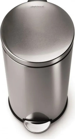 פח דוושה עגול, נירוסטה 30 ל'-simplehuman