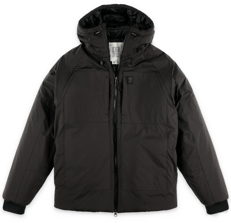 מעיל פוך סינטטי לגברים Mountain Puffer Hoodie M Black