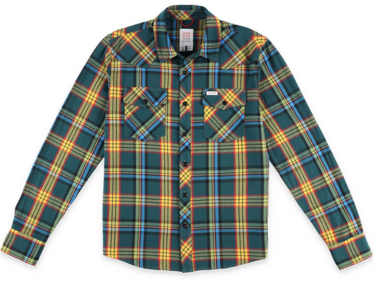 חולצת פלנל עם שרוולים ארוכים Mountain Shirt M Plaid Green