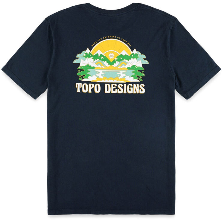 PEAKS & VALLEYS TEE M navy XL  חולצה